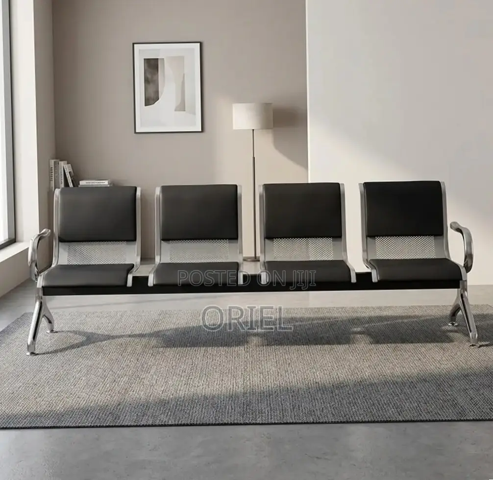 Office Bench : 4-Seater Upholstered Corporate Office Bench