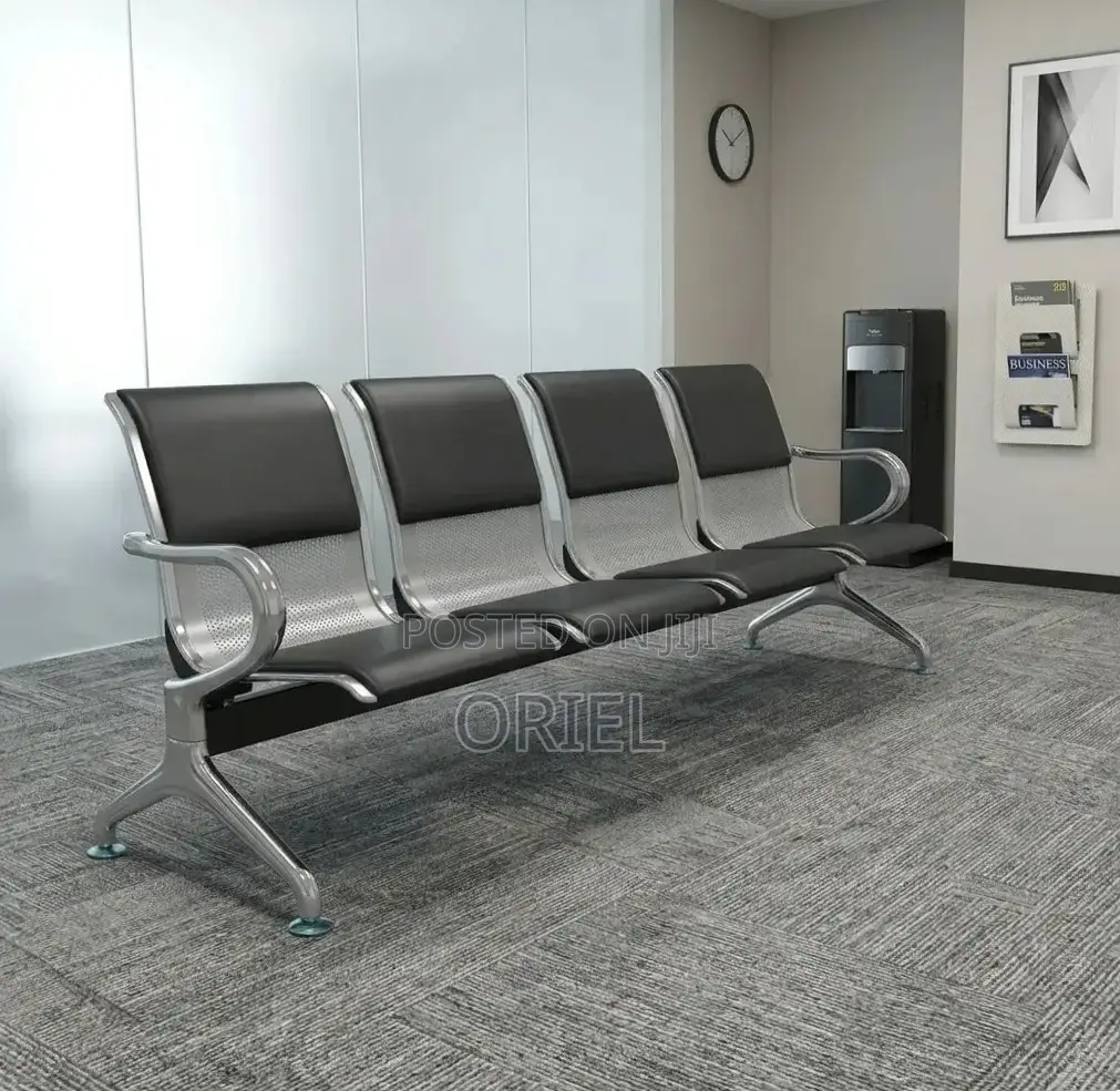 Office Bench : 4-Seater Upholstered Corporate Office Bench