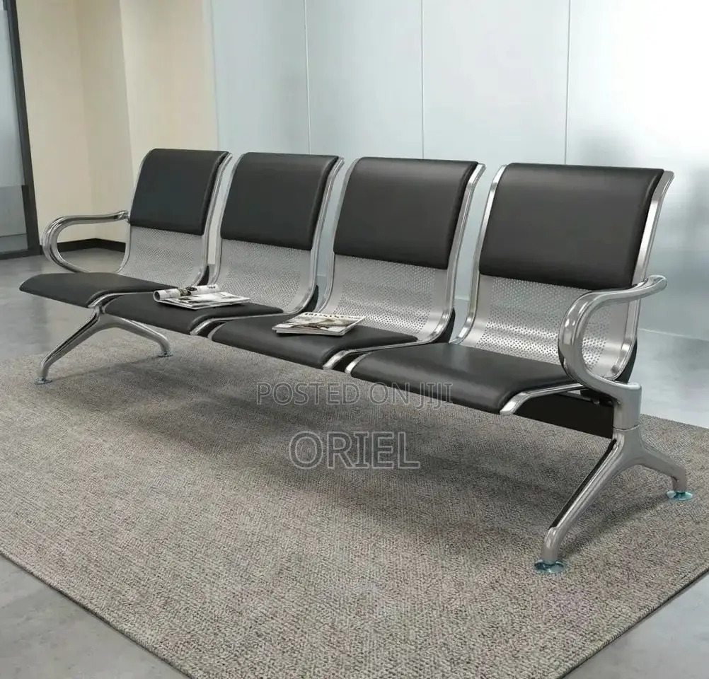 Office Bench : 4-Seater Upholstered Corporate Office Bench