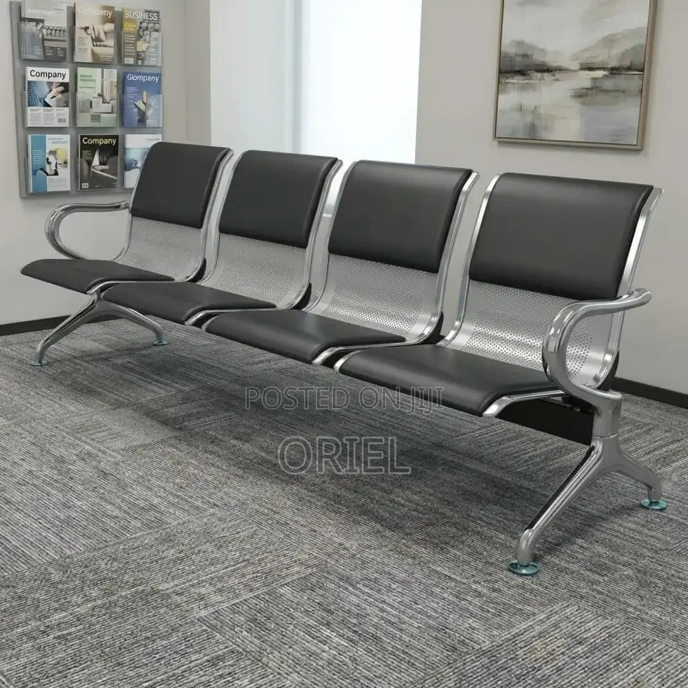 Office Bench : 4-Seater Upholstered Corporate Office Bench