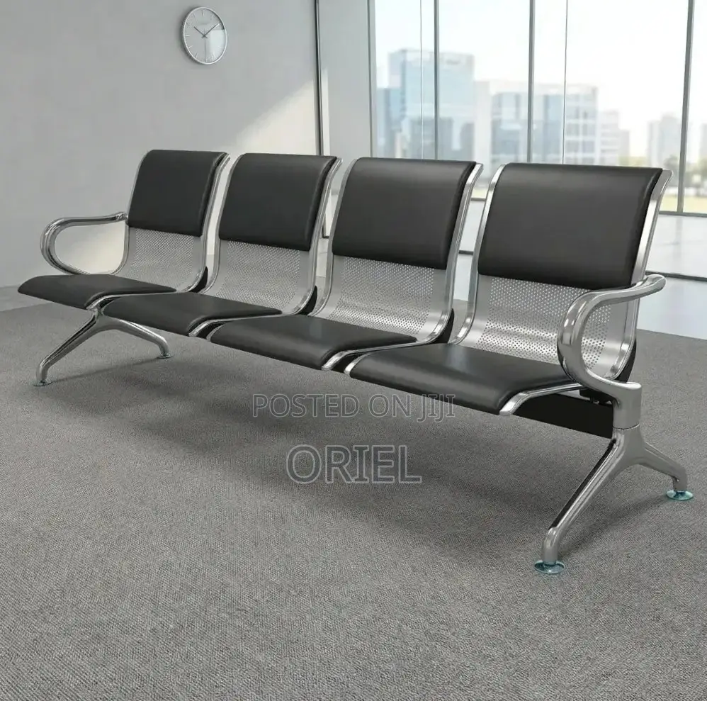Office Bench : 4-Seater Upholstered Corporate Office Bench