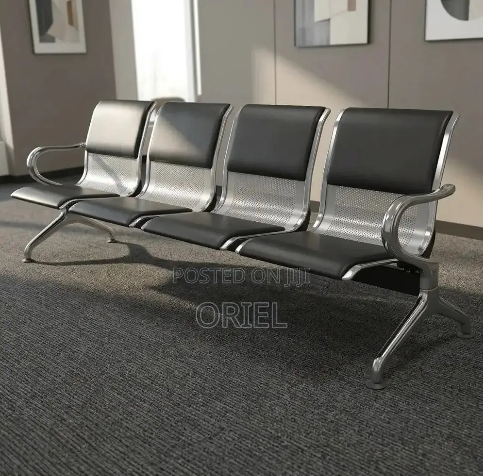 Office Bench : 4-Seater Upholstered Corporate Office Bench