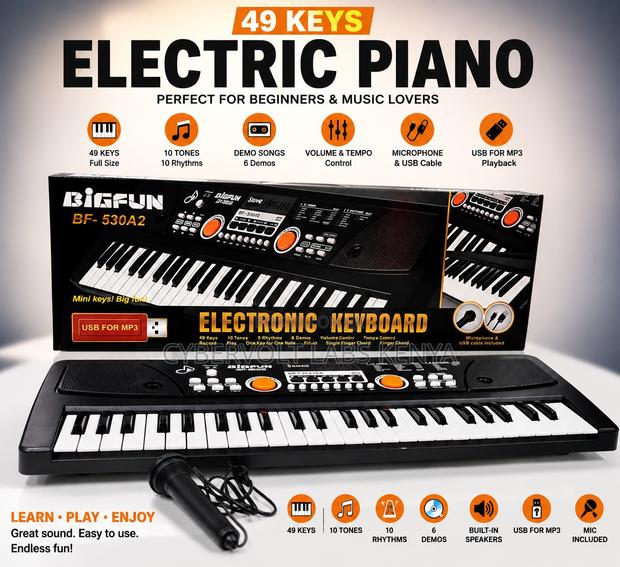 49 Keys Electric Piano Keyboard With Microphone USB MP3