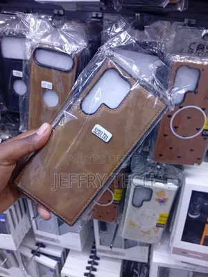 Brown Leather Phone Back Cover for the Samsung Galaxy S23 Ultra
