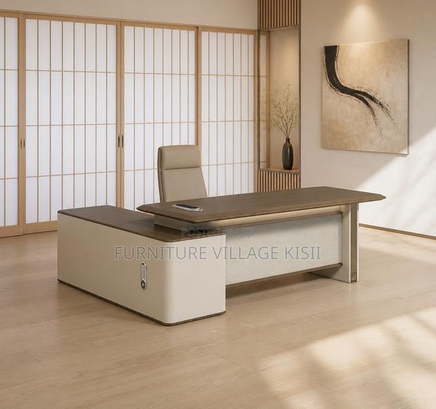 Office Desk; 2400mm Executive L-Shaped Desk