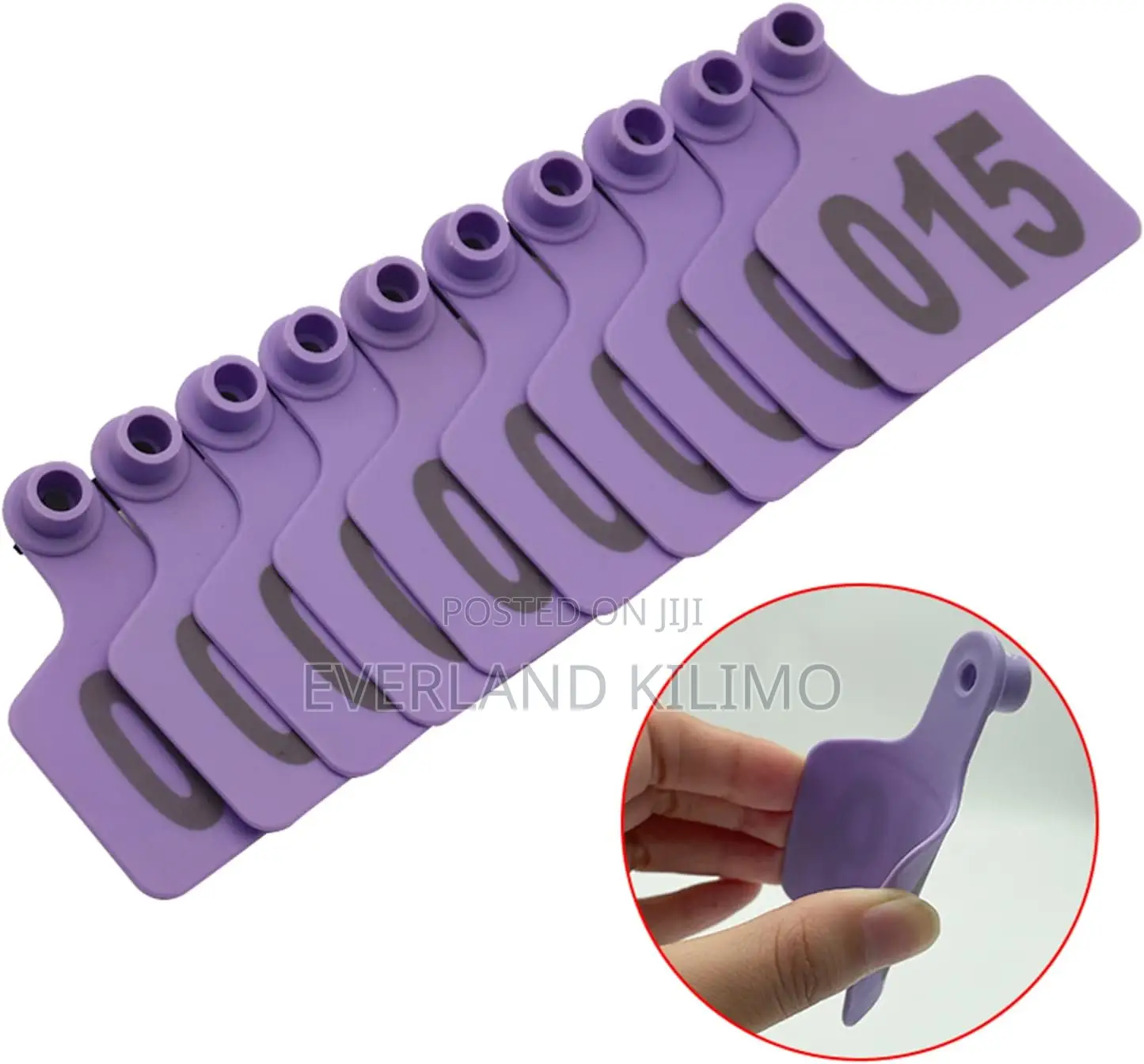 Breeding Identification Small Purple Ear Tag for Goats