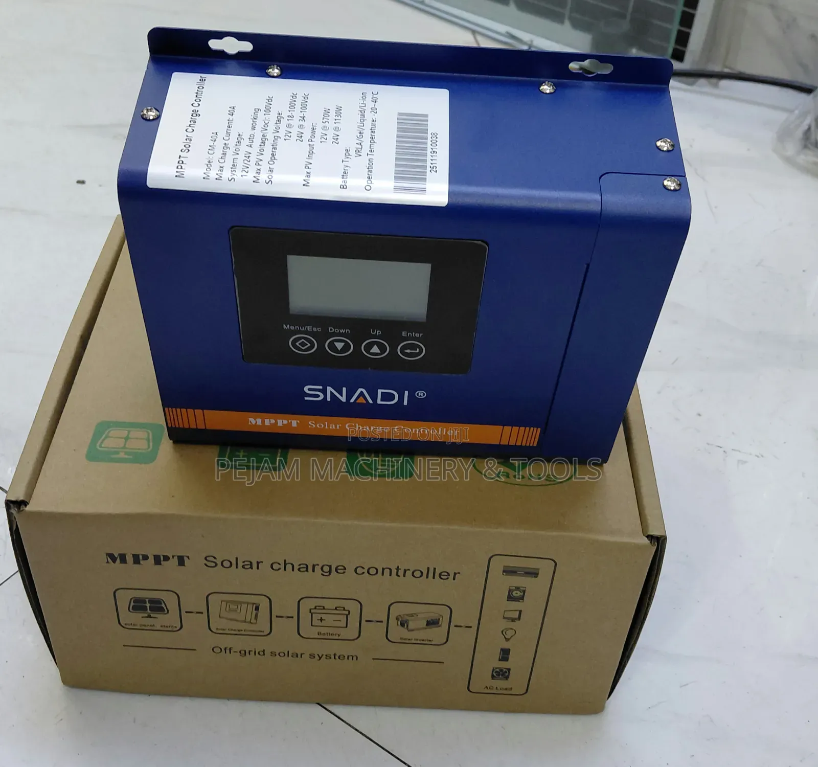SNADI 40A 12v/24v Auto-Adapting MPPT Solar Charge Controller