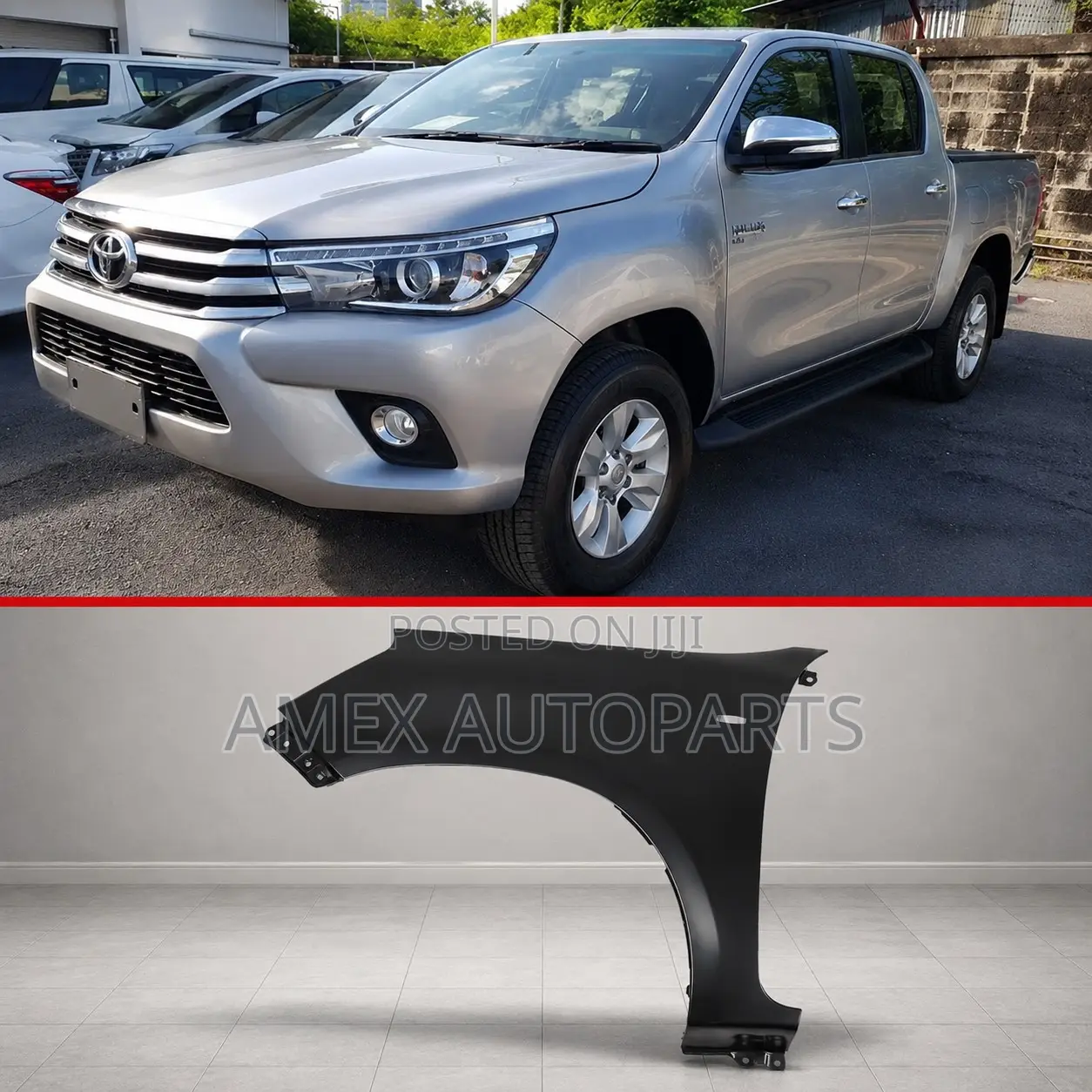 Front Fender Toyota Hilux Revo 2015 Onwards 2wd S/Hole