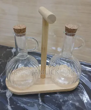 2-in-1 650ml Borosilicate Glass Oil Vinegar Jars - Bz