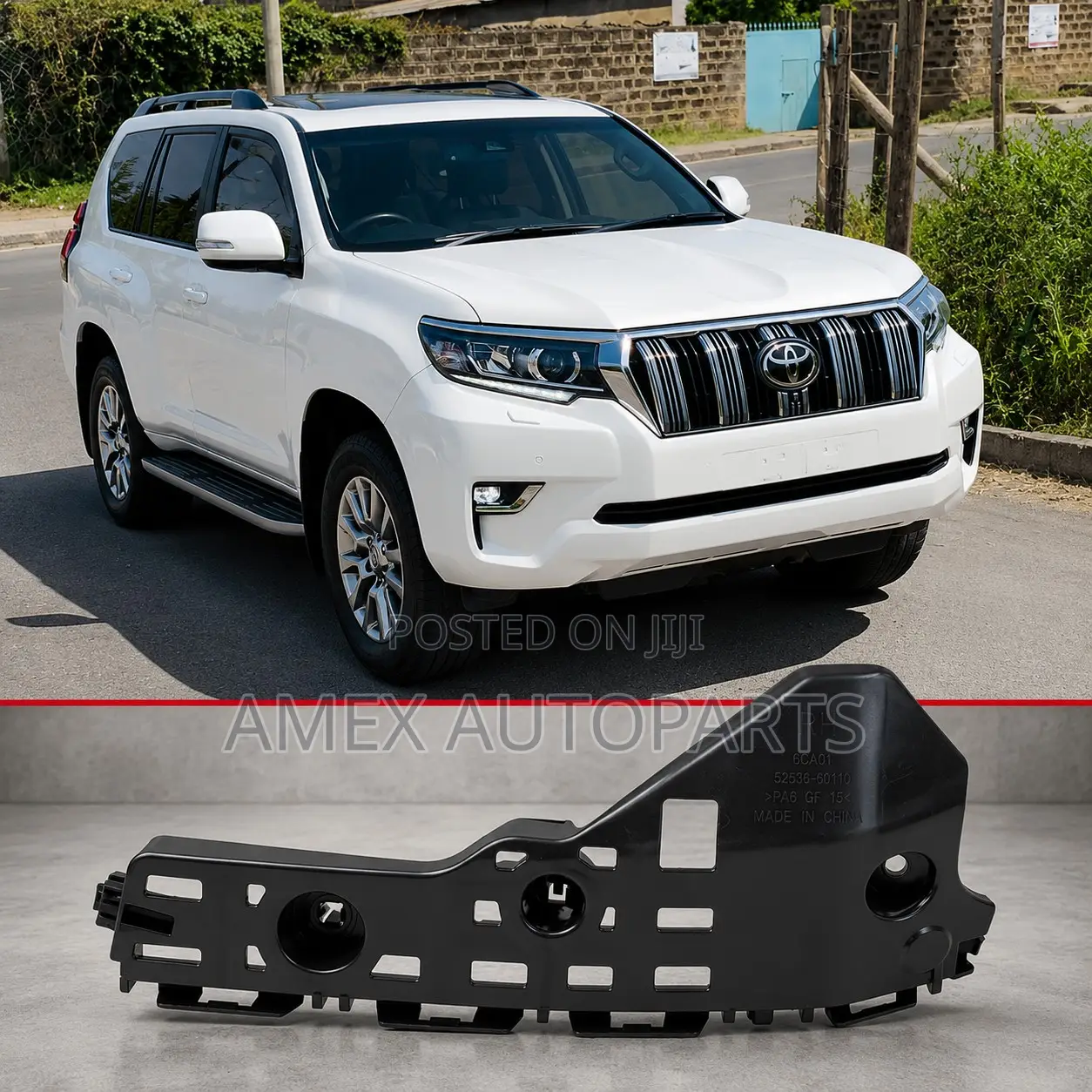 Front Bumper Bracket Toyota Land Cruiser Prado FJ150 2018 Onwards