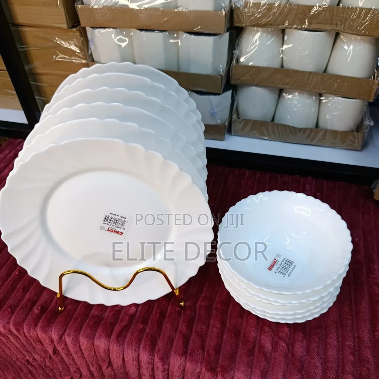 12-Piece Dinnerware Set – 6 Plates 6 Bowls