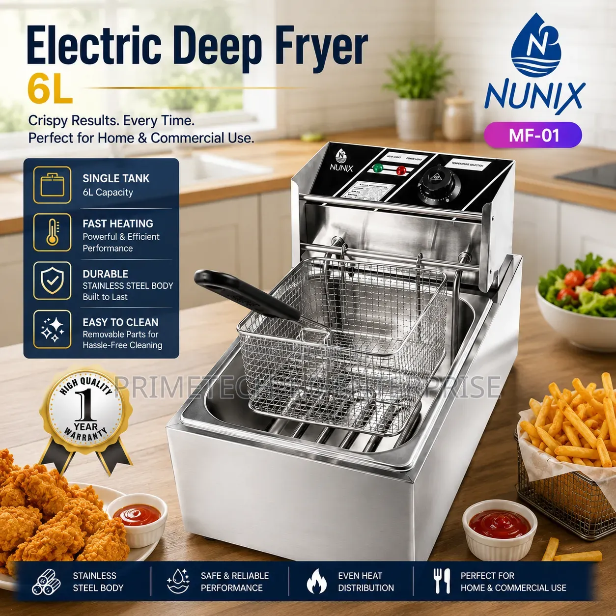 Nunix Single Deep Fryer