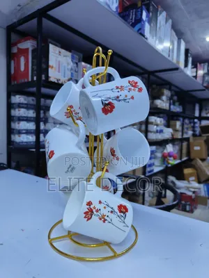 6pcs Signature 32cl Mugs Set – Elegant Durable Tea/Coffee Cups