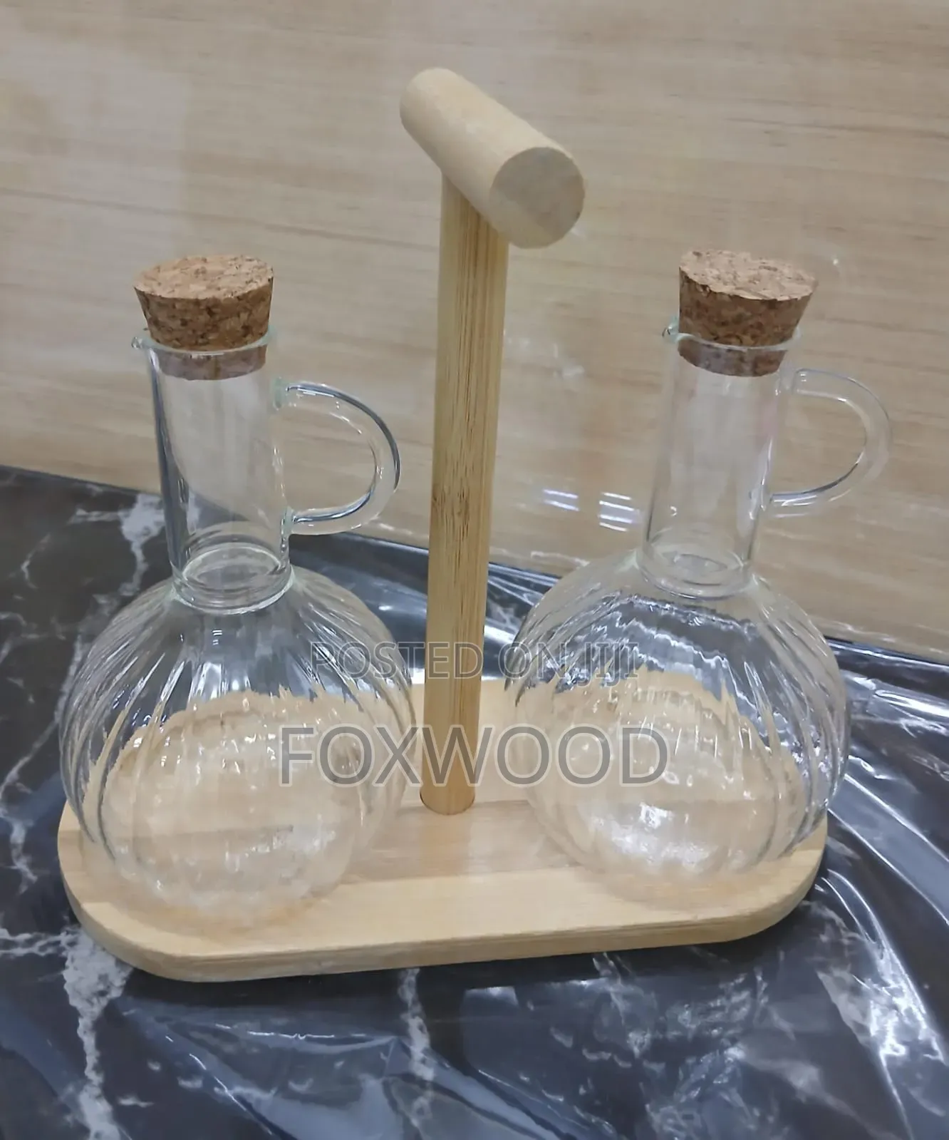2 in 1 Borosilicate Glass Oil and Vinegar Jars