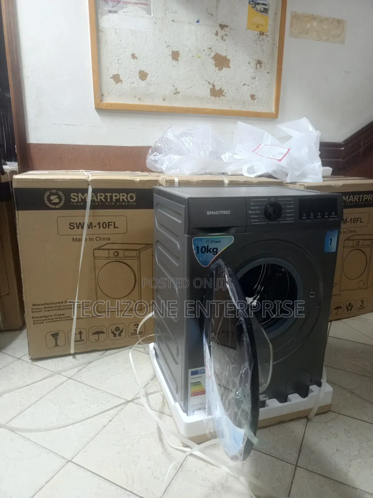 Smartpro 10KG Wash and Spin Front Load Washing Machine 
