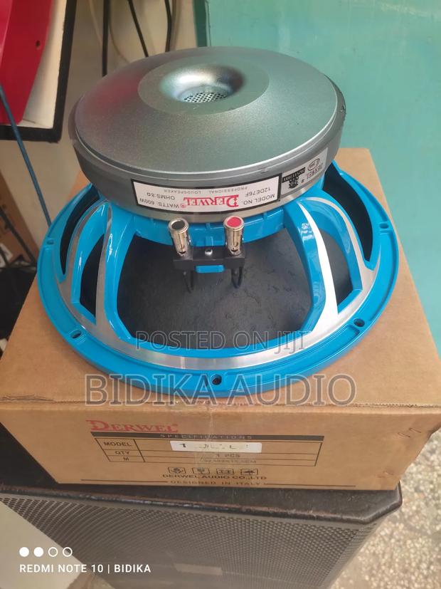 Derwel 12DE75F 12" Professional Speaker – 600W Power Mid-Bass Audio