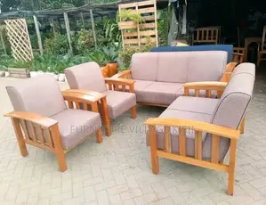 Office Chair; 7-Seater Wooden Armrest Sofa Set