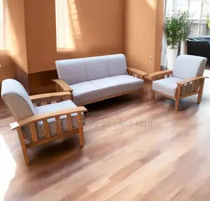 Office Chair; 7-Seater Wooden Armrest Sofa Set