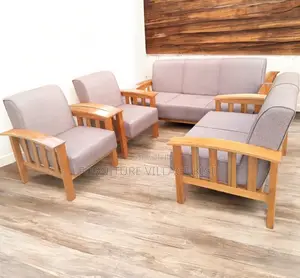 Office Chair; 7-Seater Wooden Armrest Sofa Set