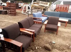 Office Chair; 7-Seater Wooden Armrest Sofa Set