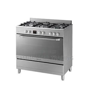NY90T5010SS SAMSUNG 90x60cm 5Gas Burner Freestanding Dual-Fuel Cooker