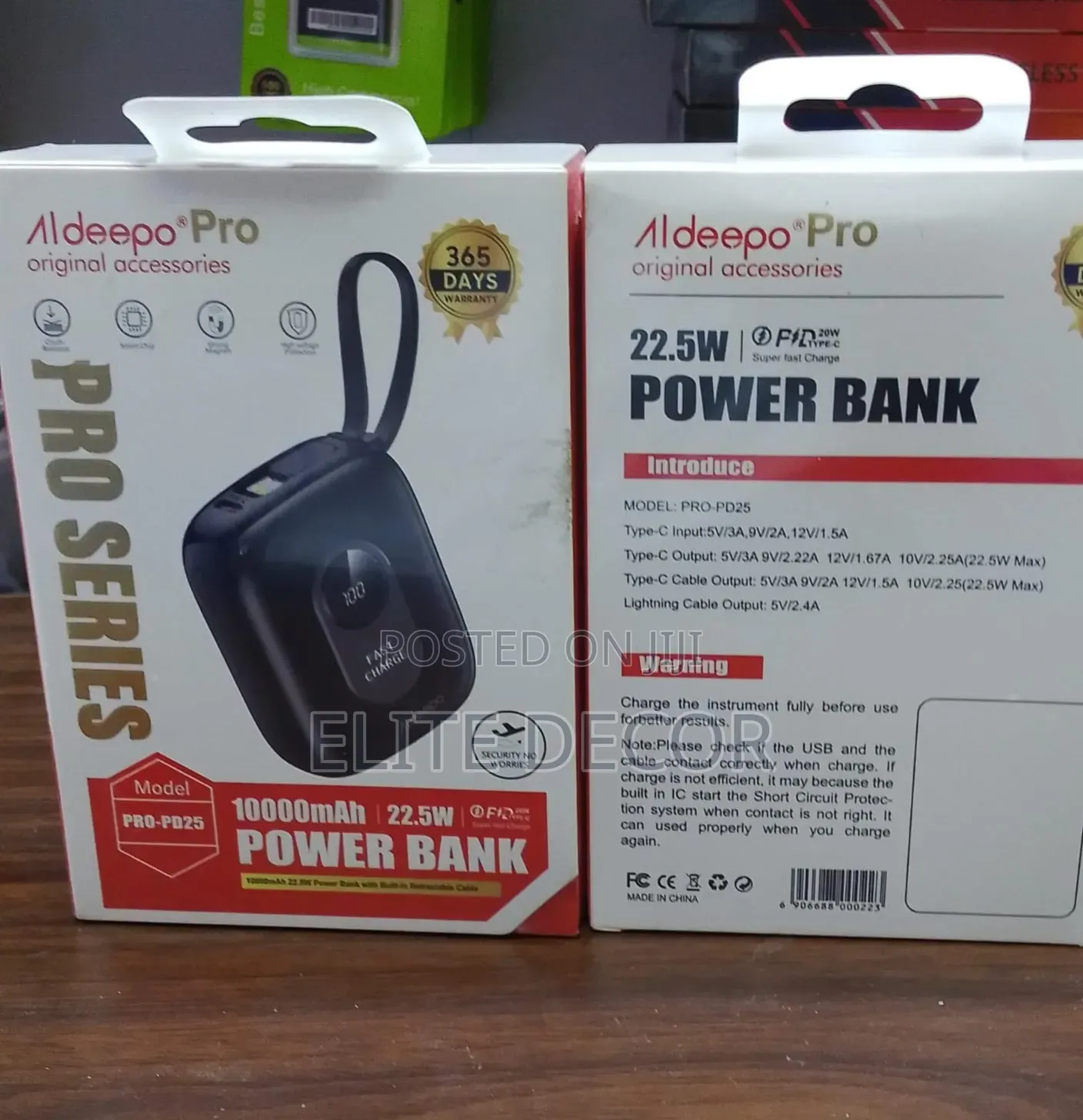Aldeepo PRO-PD25 10,000mAh 22.5W Super Fast Charging Power Bank