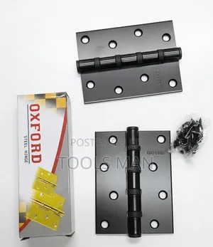 Oxford 4x3x3 SS Stainless Steel Ball Bearing Door Hinges 1 Pair Black