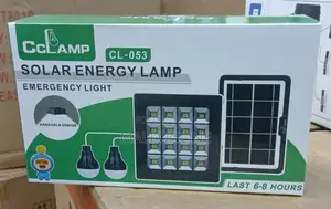 Solar Energy Lamp Kit 2 Bulbs LED USB Power Bank 6-8h Backup CL-053