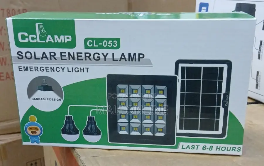 Solar Energy Lamp Kit 2 Bulbs LED USB Power Bank 6-8h Backup CL-053