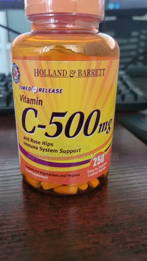 H B Vitamin C 500mg – 250 Easy-to-Swallow Coated Tablets –