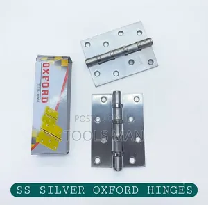Oxford 4x3x3 SS Stainless Steel Silver Door Hinges (1 Pair)