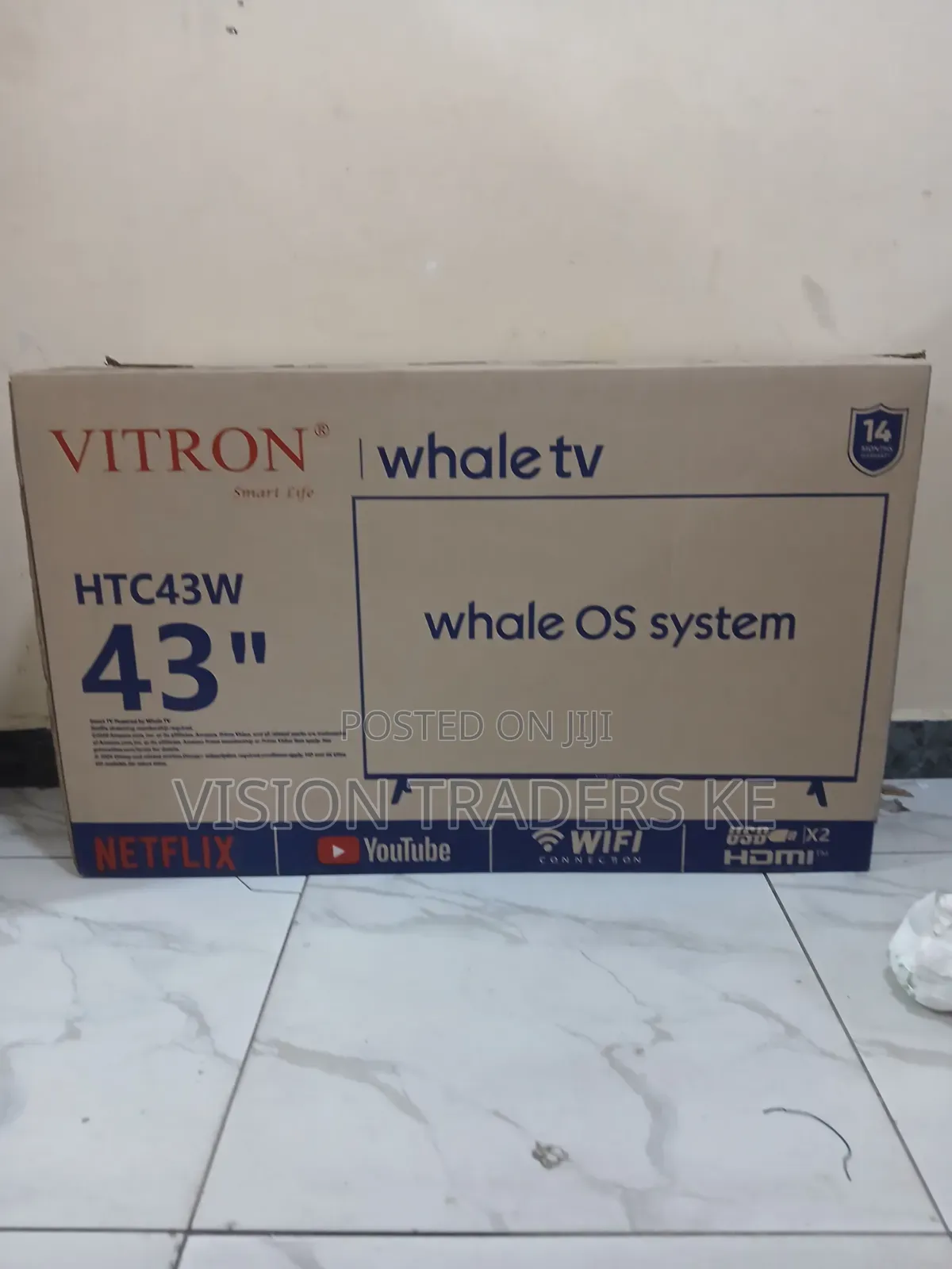 New Model Vitron 43" Inches Smart Android Whale Os Frameless TV