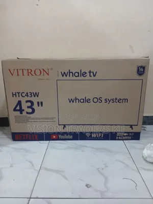 New Model Vitron 43" Inches Smart Android Whale Os Frameless TV