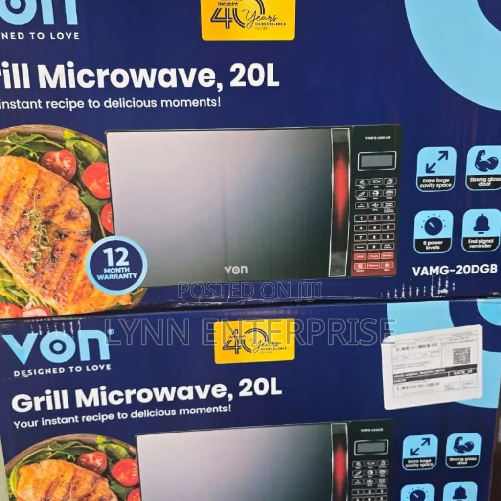 *Von Microwave 20litres Digital With Grill