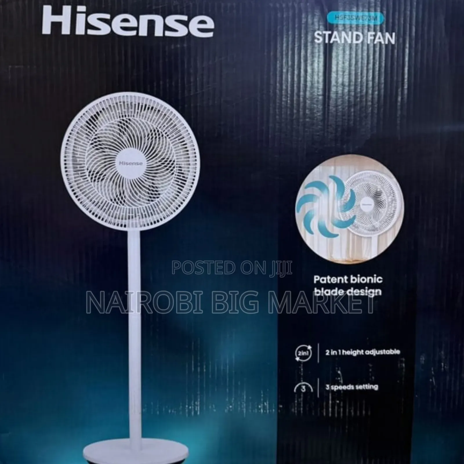 16" Hisense Standing Fan With Fan Power Saving 65%