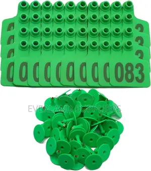 Cattle Green Large Ear Tags for Farm Data Collection