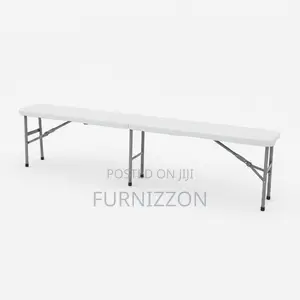 White Plastic Folding Bench