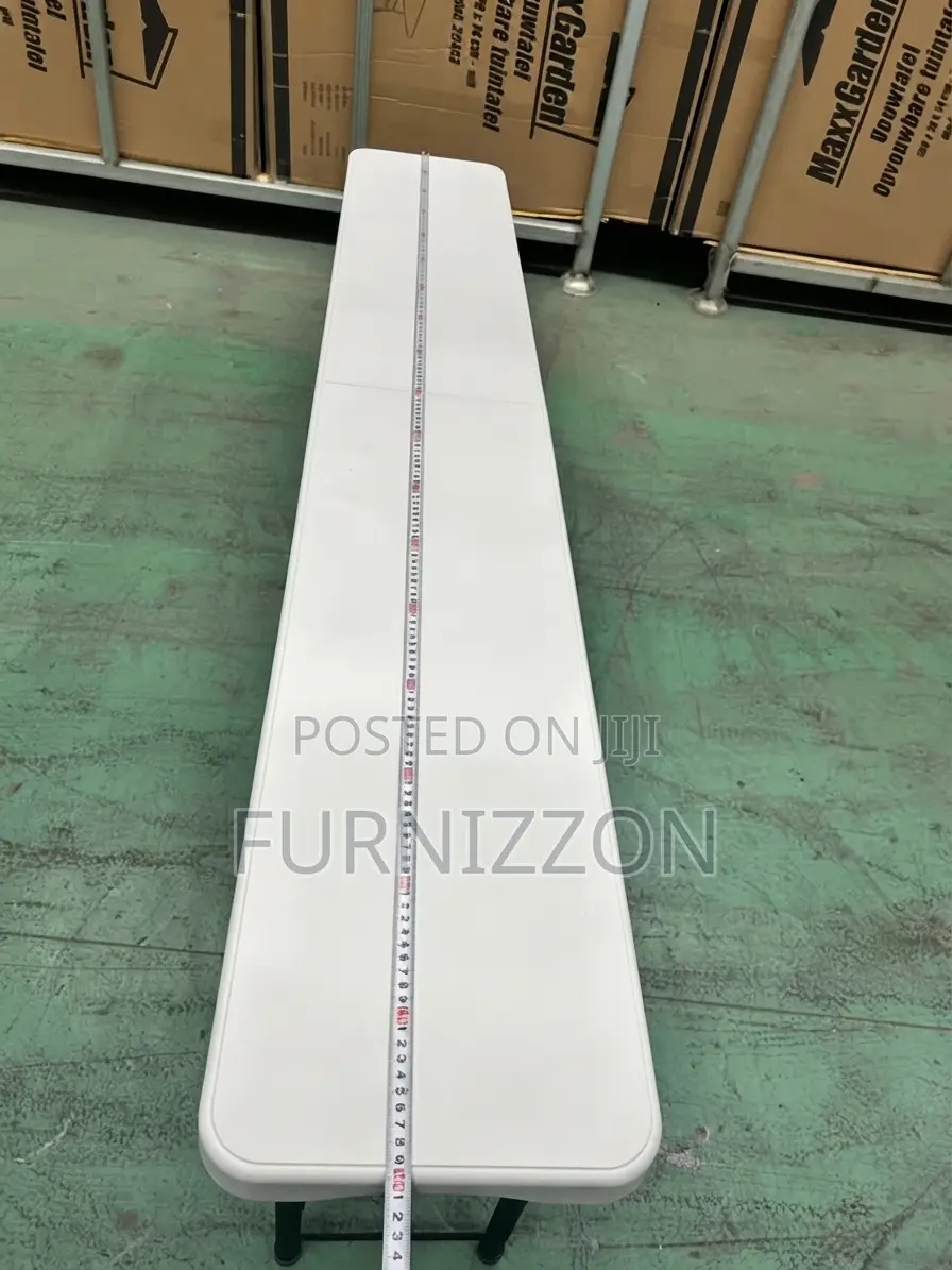 White Plastic Folding Bench