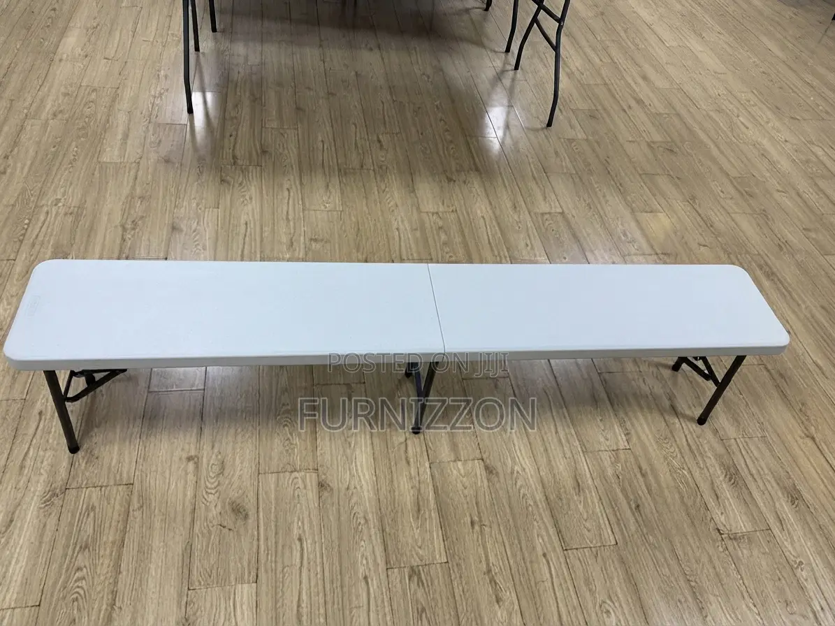 White Plastic Folding Bench
