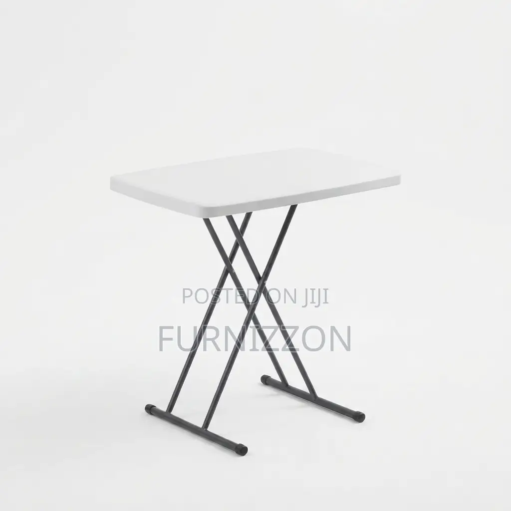 White Cross Stand Folding Plastic Table
