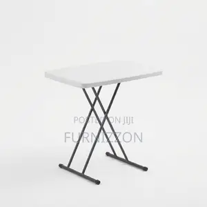 White Cross Stand Folding Plastic Table