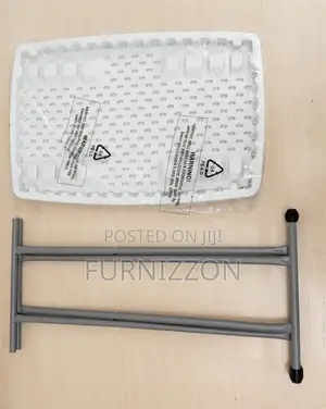 White Cross Stand Folding Plastic Table