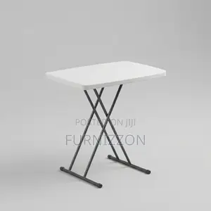 White Cross Stand Folding Plastic Table