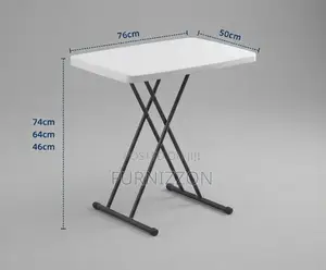White Cross Stand Folding Plastic Table