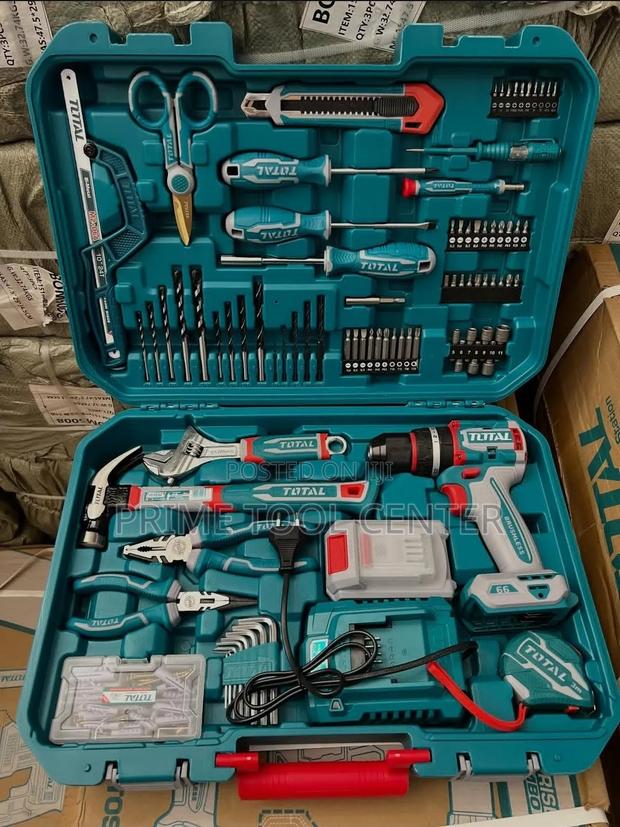 TOTAL 165-Piece Cordless Drill and Hand Tool Set (Model: THKTHP11652
