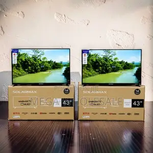 Closeout Sale Solarmax 43 Inch Smart Android Digital QLED TVs.