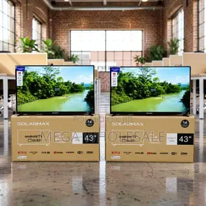 Closeout Sale Solarmax 43 Inch Smart Android Digital QLED TVs.