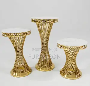Luxury Gold Hourglass Cocktail Table