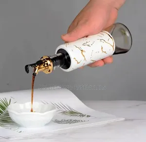 Marble Glass Oil Dispenser Black White
