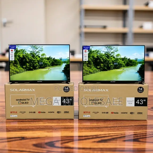 Price Drop Solarmax 43 Inch Smart Android Digital QLED TVs